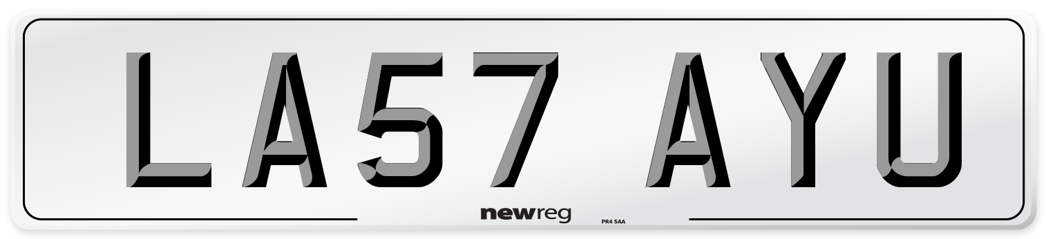 LA57 AYU Number Plate from New Reg